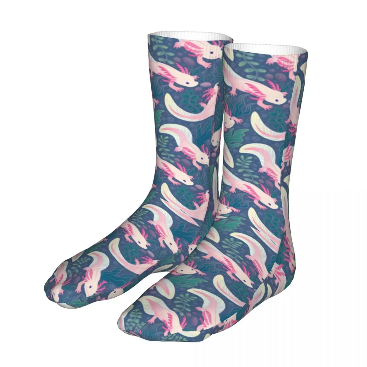 

Compression Axolotl Aquatic Women Socks 2022 Female Kawaii Salamander Sport Sock