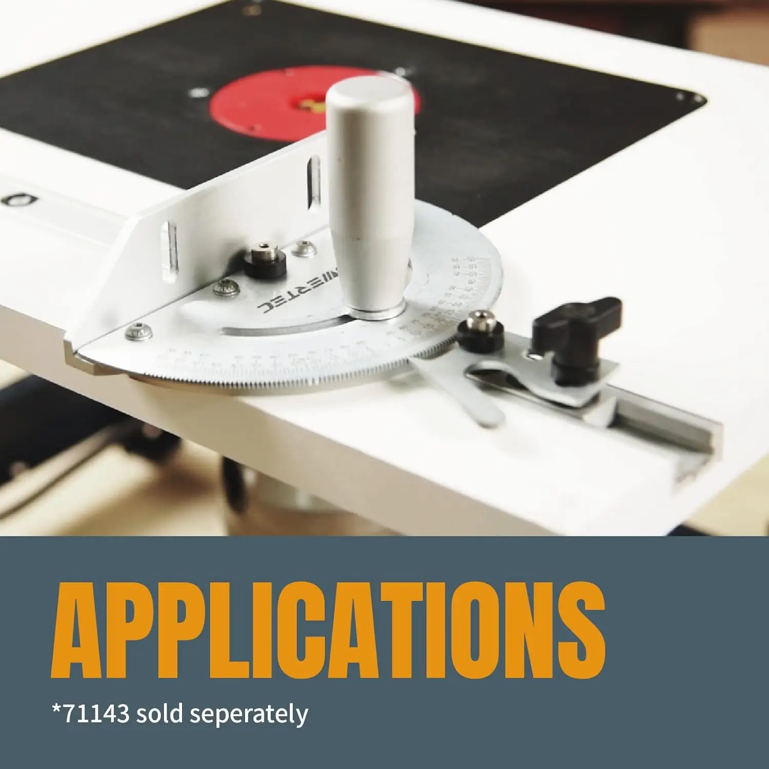71402 Bench Top Router Table and Fence Set, with 24” x 16” Laminated MDF Top, 2-1/2” Dust Collection Port and Featherboard