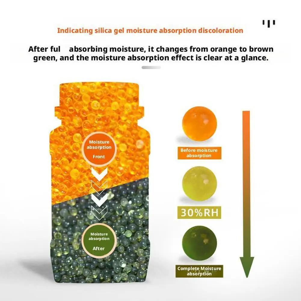 Reusable Silica Gel Beads Moisture Absorber Electronic Product Desiccant Dehumidifier Blue/orange Per Box
