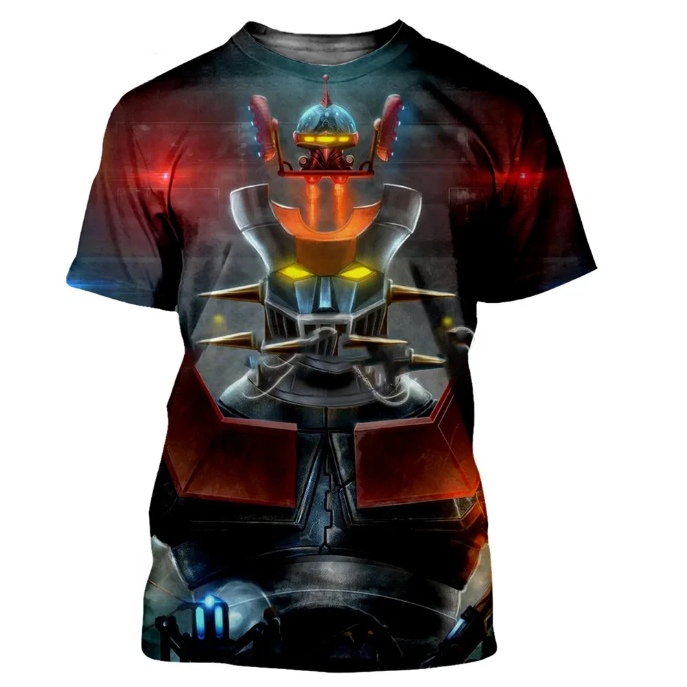 Anime Indistruttibile Iron King Mazinger Z Pattern T-Shirt Da Uomo Stampata In 3D Summer New Extra Large Fashion Girocollo T-Shirt Top