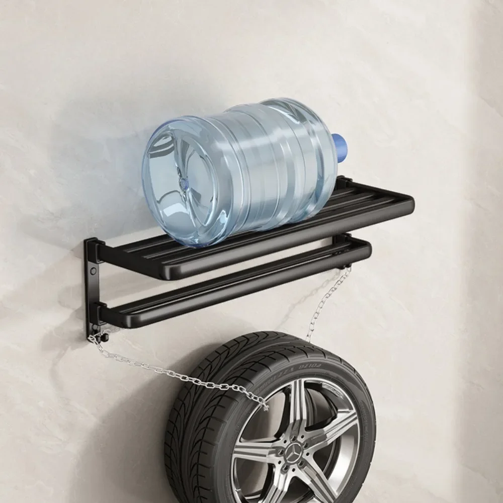 Black Towel Rack 40-60CM Double Folding Movable Bath Holder with Hook Wall Aluminum Shower Bar Hanger Rail Bathroom Accessories,towel rack,towel holder