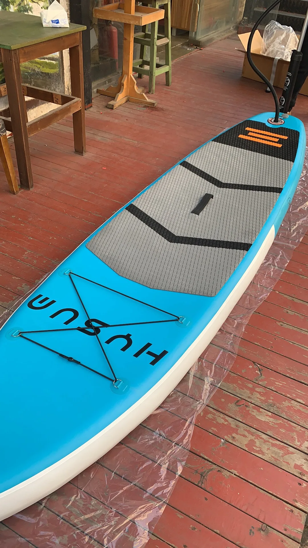 Hysum Inflatable Stand up SUP Paddle Boards Supboard Surfing Paddle Board with Pump and Seat EU for Sal
