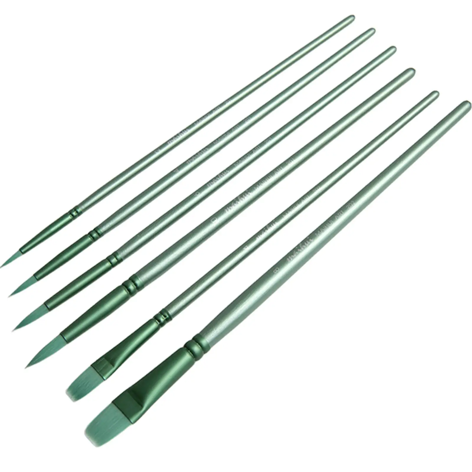 4/6Pcs 수채화 페인트 브러쉬 페인트 브러쉬 세트 나일론 헤어 포인트 팁 페인트 브러쉬 세트 미니어처 모델용 긴 손잡이