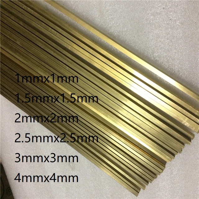 Brass Square Bars - Inlay Square Brass Strips