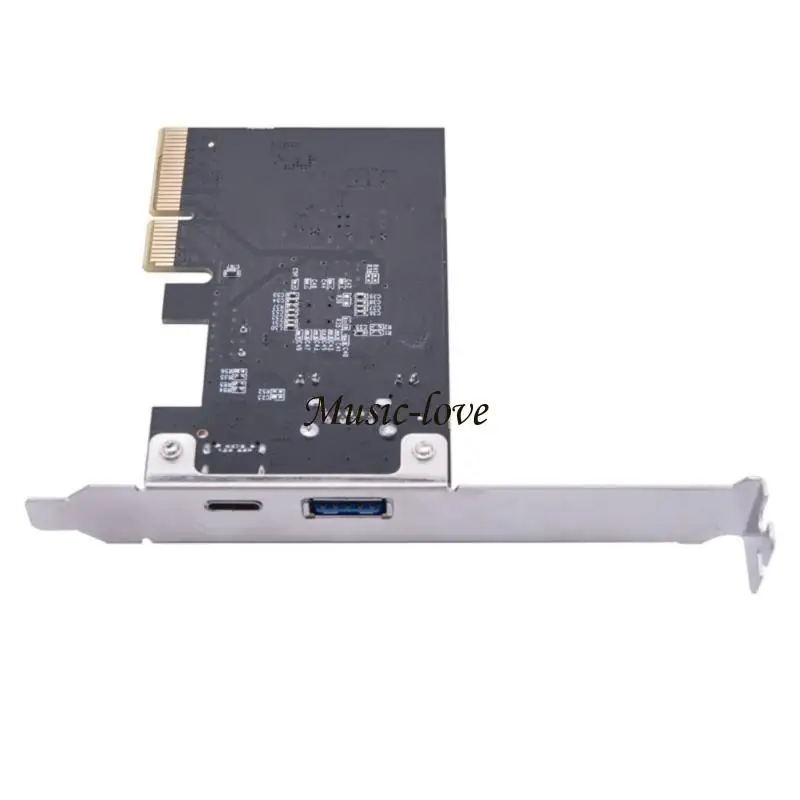 PCIE USB3.2 GEN2 PCIE-2 포트 유형 C+A 확장 카드 PCIE USB 추가 카드 데스크탑 203A용 내부 USB 변환기