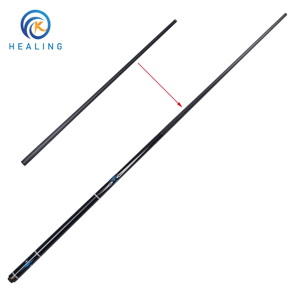OKHEALINGCarbonFiberBilliardCueShaftBlackTechnology124mm1275mmTipCustomizedShaft