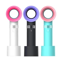 Portable Travel Fan USB Charging Desktop Leafless Fans 3 Gears Electric Cordless Fan Summer Outdoor Tool 1