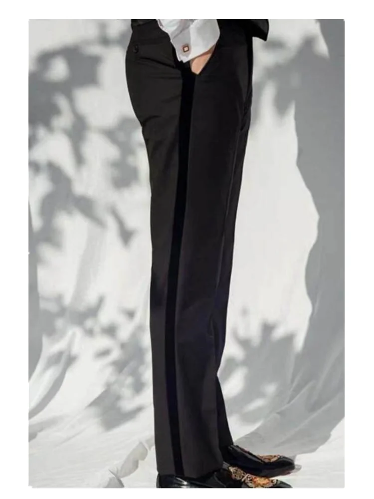 S-6XL New Men's Suit Pants High Quality Spring Autumn Straight Business Dress Trousers Formal Classic Black Trousers Pants