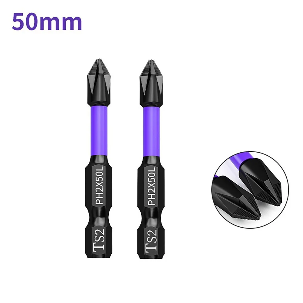 2pcs 150mm Non-slip PH2 Magnetic Batch Head Cross Screwdriver Hardness Impact Drill Bit Replacing Parts With A Screwdriver non slip cross screwdriver ph2 magnetic batch head 25 50 65 70 90 150mm magnetic batch head impact screw driver bit 2pcs set