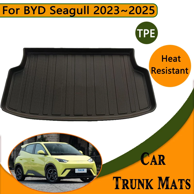 

For BYD Seagull 2023 2024 2025 Car Trunk Floor Mat Waterproof Anti-dirty Liner Rear Tray Upholstered TPE Storage Pad Accessories