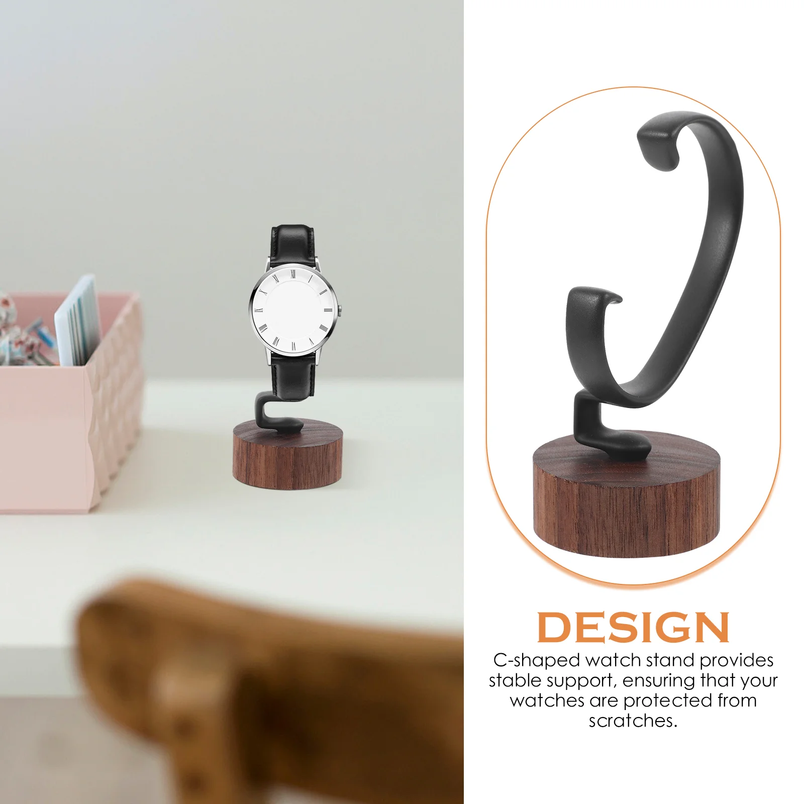 Watches for Men Display Stand Wood Holder Organizer Single Adjustable Wrist Women