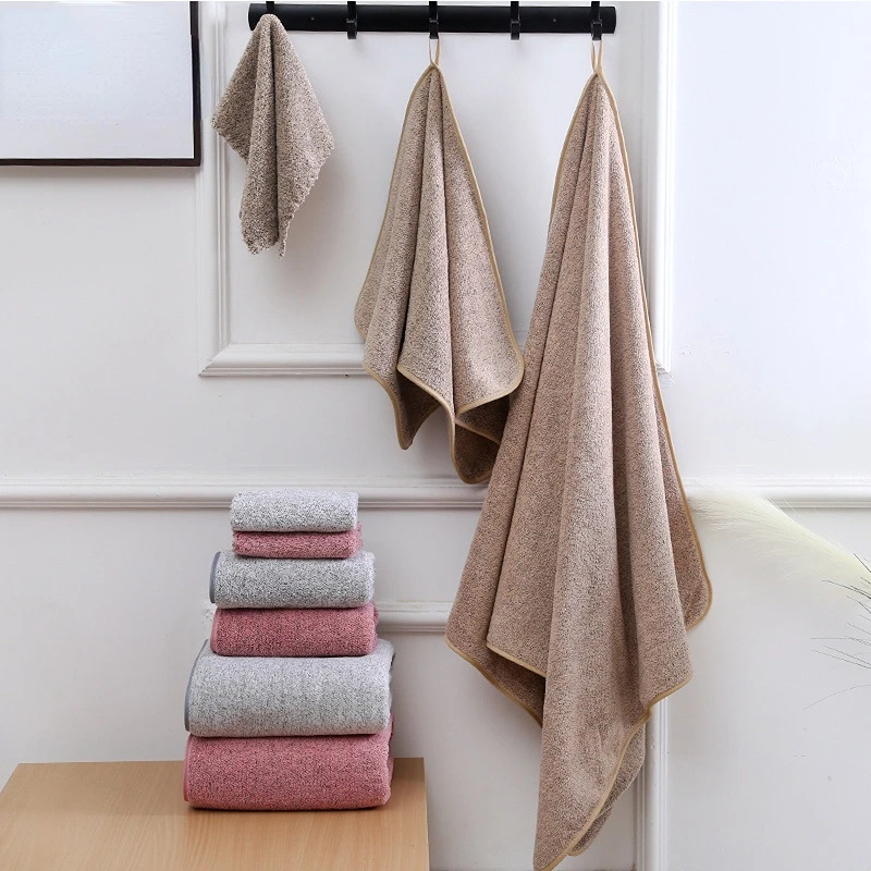 Cosy Family Ultra Soft Microfiber Absorbent Hand Towel Set of 6 - Silk  Hemming Towels for Bathroom