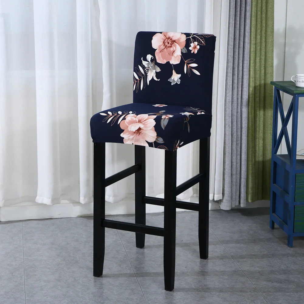 Stretch Bar Stool Slipcover - Removable Furniture Seat Cover for Counter and Pub Chairs