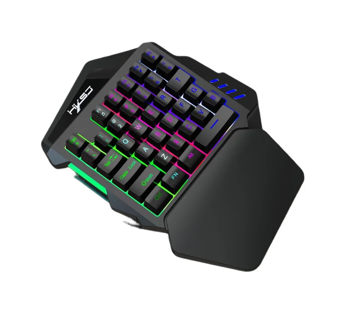 35 Key Film Colorful One Handed Keyboard, Mechanical Feel Game, Left-Handed Gun God Throne, Ergonomic Wired Mobile Game Keyboard
