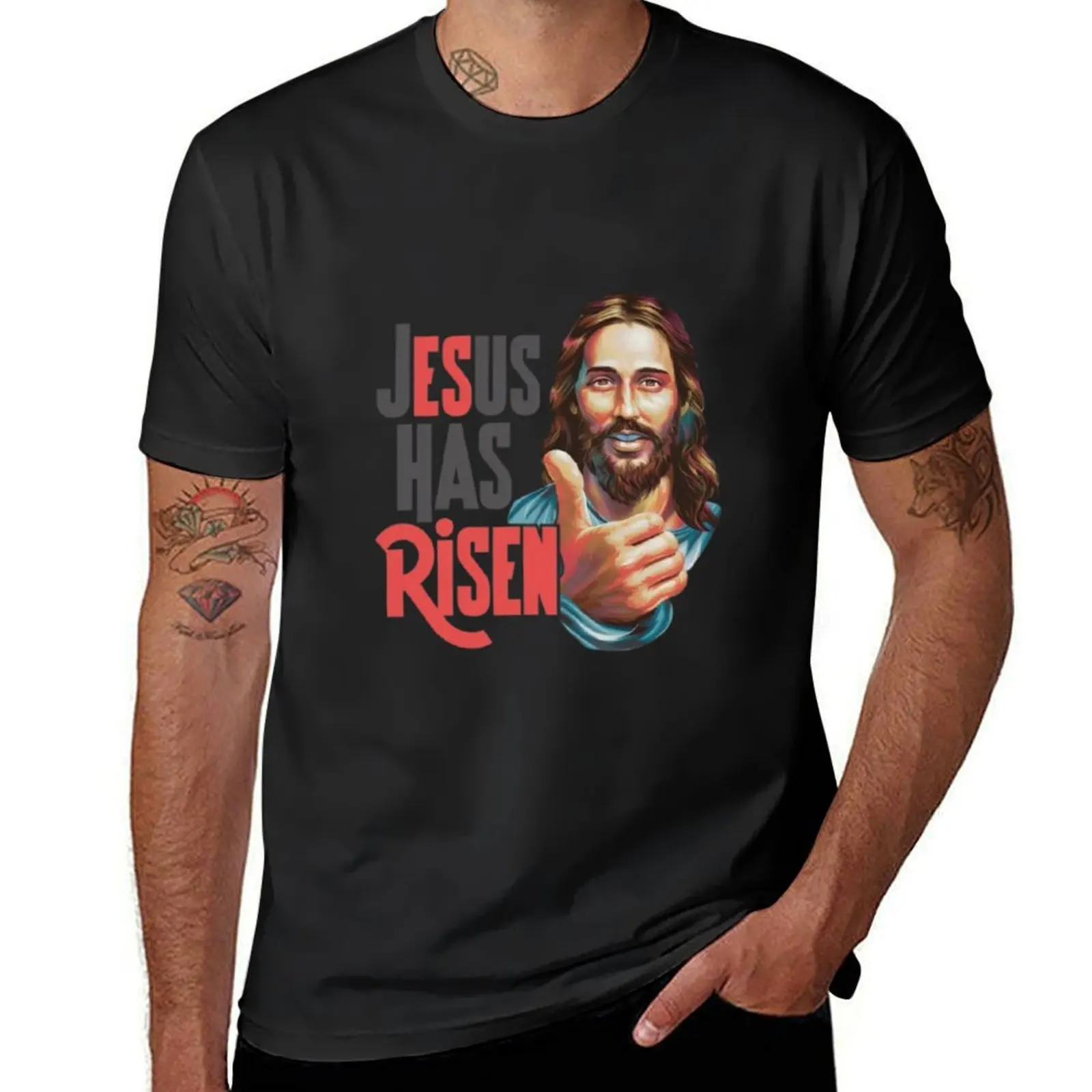 

JESUS HAS RIZZIN T-Shirt anime clothes vintage designer t shirt men