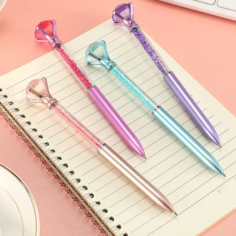

4PCS Stationery Ballpoint Pen Cute Creative Sweet Lovely Pretty Diamond Pens