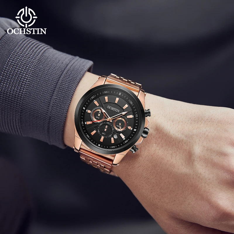 OCHSTIN Casual Fashion Wristwatch Multifunction Quartz Movement Hot Model 2024 Mariner Series Men's Quartz Watch