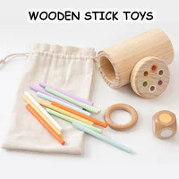 Children Steady Pick Up Wooden Sticks Board Game Color Matching Sensory Integration Training Kids Party Interactive Social Game 2