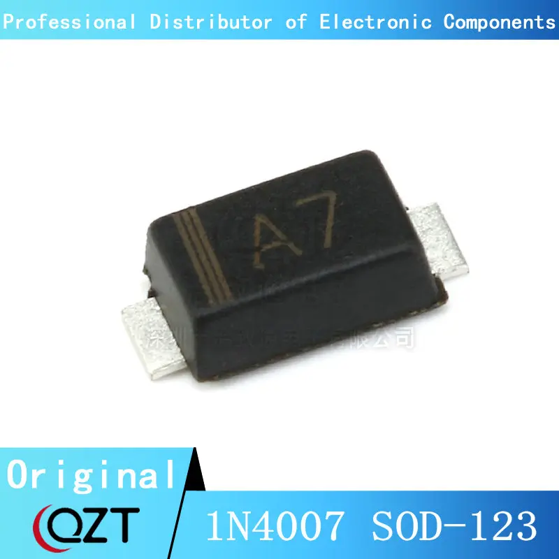 100pcs/lot 1N4007 IN4007 SMD 1A 1000V M7 A7 Rectifier Diode chip New ...