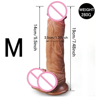 8.2 Inch Realistic Dildo Silicone Penis with Suction Cup XXXXL Dildo for Woman Sexy Toys for Adults Couples 18 + Sex Toys Female 5