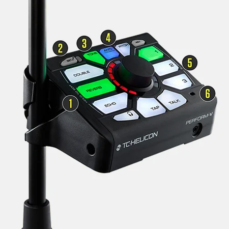 TC Helicon Perform-V classic vocal effects ultimate stand