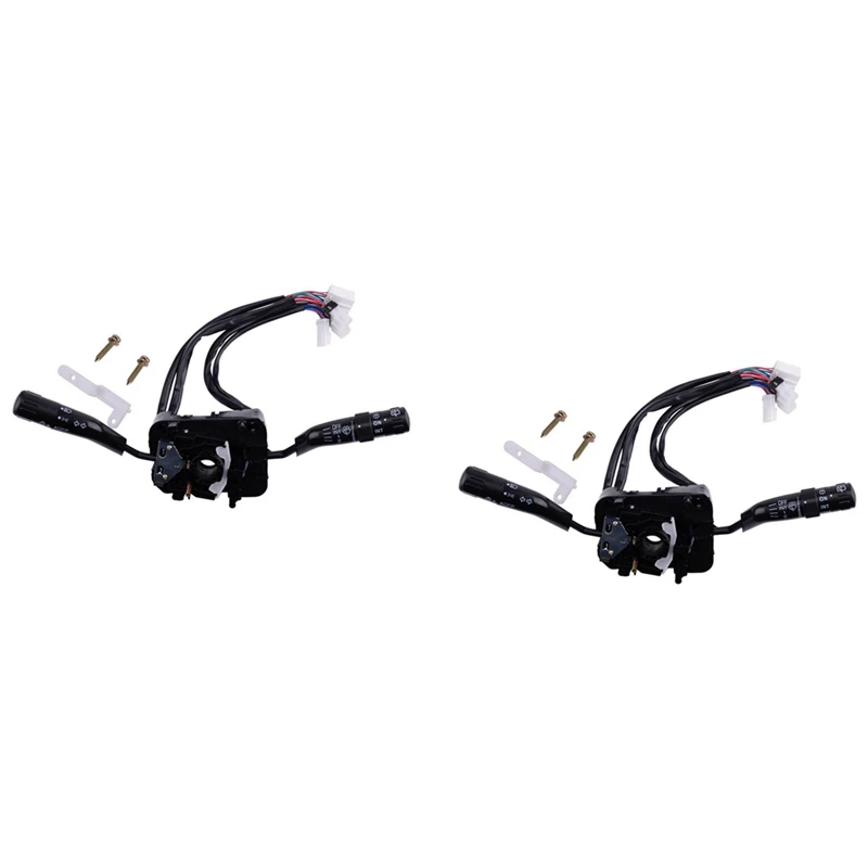 

2X Indicator Head Light Lamp Switch Wiper Switch For Mitsubishi Pajero Montero Mk2 Mk 2 1990-2004