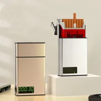 Creative Metal Time Lock Box for Cigarette USB Self-discipline Smart Tobacco Case with LED Display Aided Smoking Cessation 1