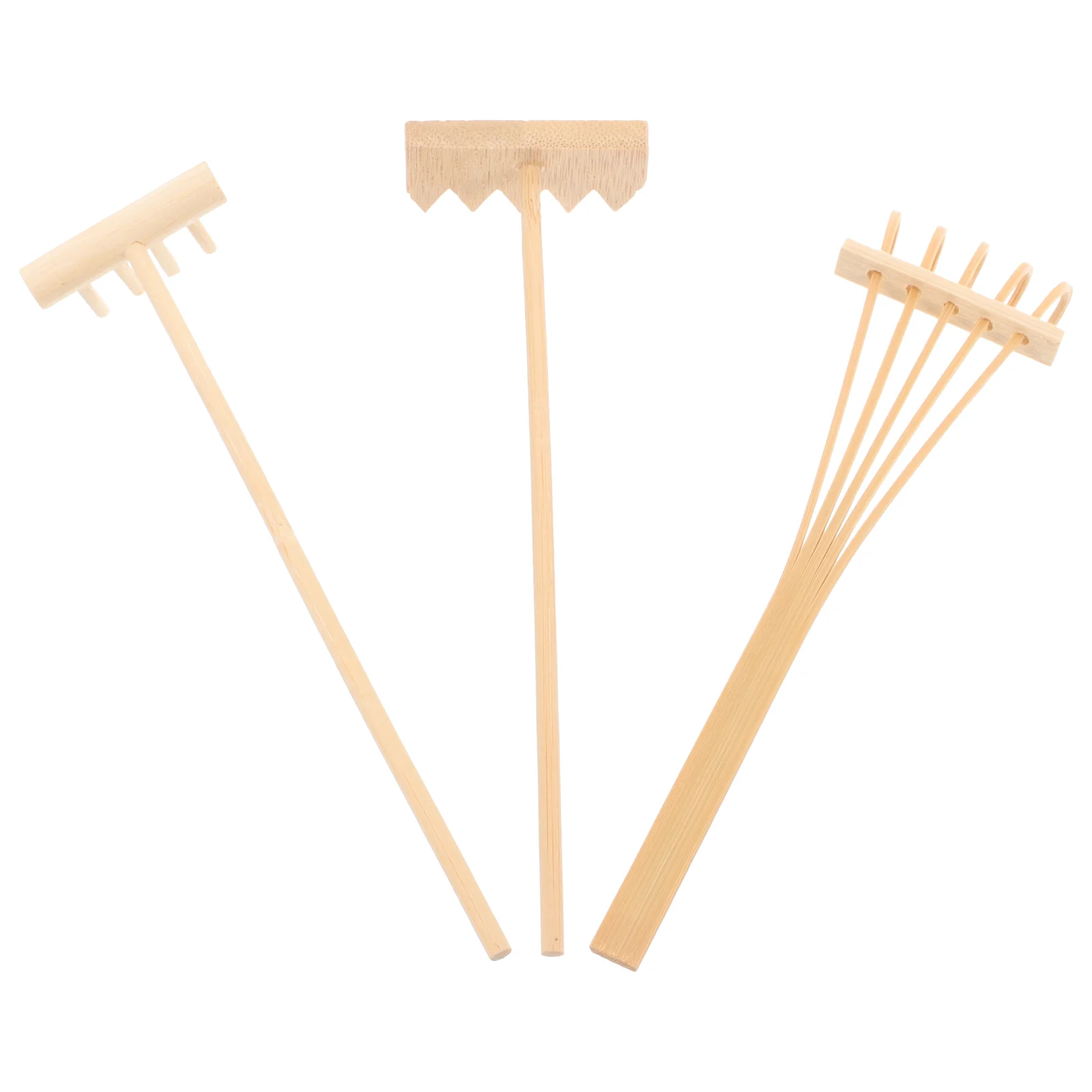 Miniature Rake Figurine Feng Shui Decor Sand Garden DIY Zen Meditation Rakes Tool Desktop 3