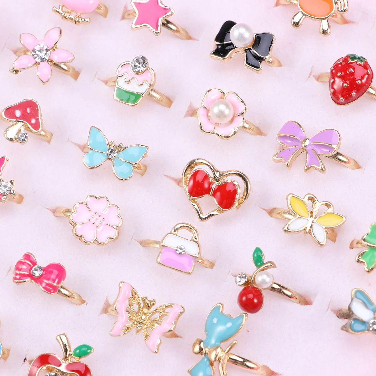 Adjustable Baby Girl Rings 12/36 Pcs