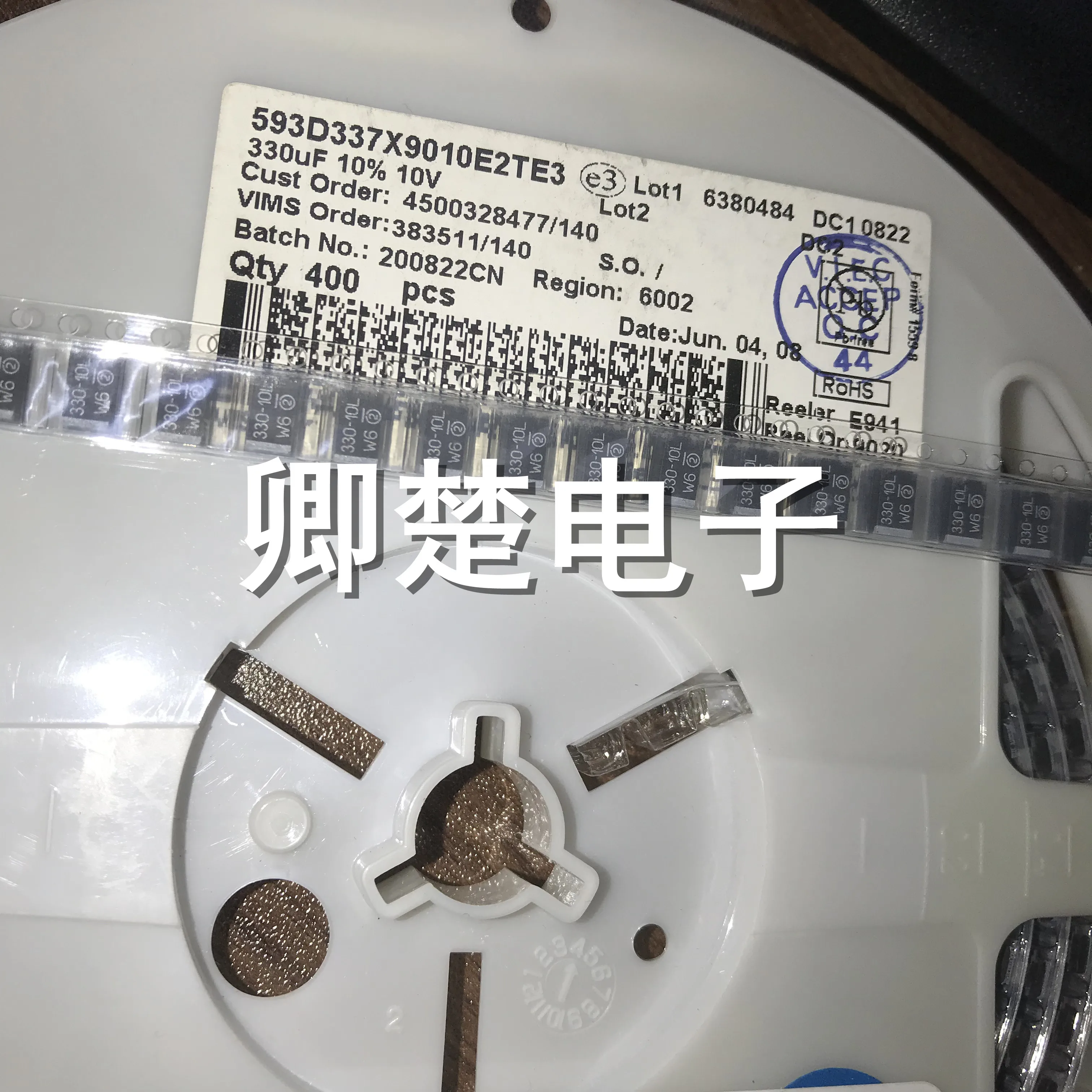 

30 шт. Оригинальный Новый 593D337X9010E2TE3 330uF 10v 10% E тип