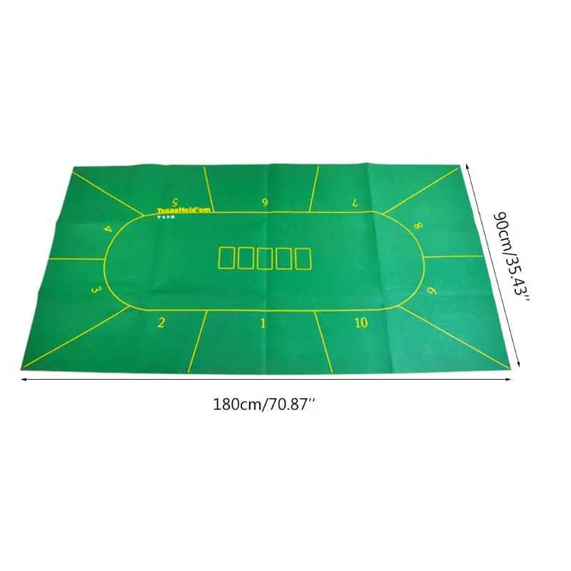 70x35Inch Profession Mat, Portable Flannel Waterproof Table Cover 10 Player Layout for Table Top Game