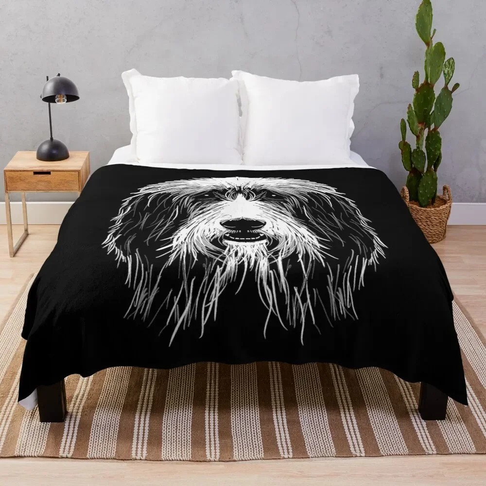 

Bearded Collie Throw Blanket bed plaid Thins Designers Flannel Blankets