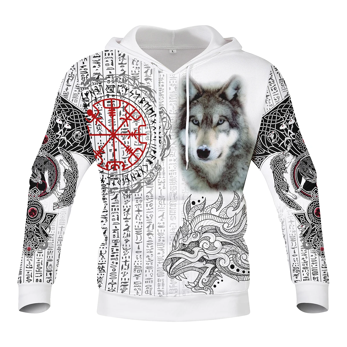 Spring Autumn Men's Pullover Hoodie 3D Printed Fashion Text Wolf King Sports New Fashion Loose Casual Hip Hop Street Top S-6XL