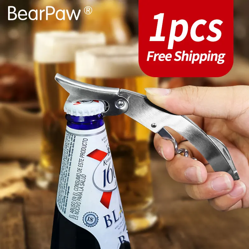 Stainless Steel Drill Bottle Opener Metal Corkscrew Silver Opener