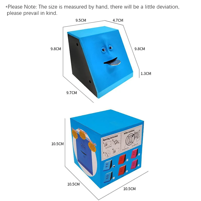 Novelty Face Bank Coin Eating Savings Bank Money Box Money Saving Collection Coins