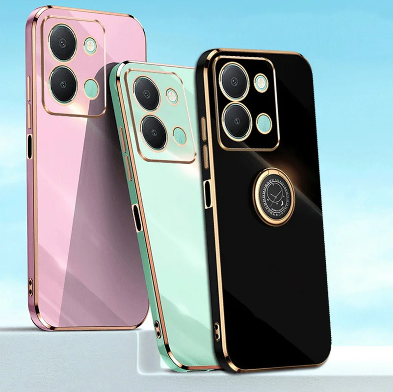 Finger Ring Holder Case For VIVO Y36 Y35M Y78 + Y100 Y02 Y22 Y35 Y02S Y16 Y77 Y32 Y33S Y21 Y76S Y53S Y72 Y20 Soft_voghion.com