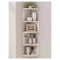 5-Story Shelf Corner Floating Shelf Wall Shelf Corner Bookshelf Family Kitchen Storage Living Room Decoration 1
