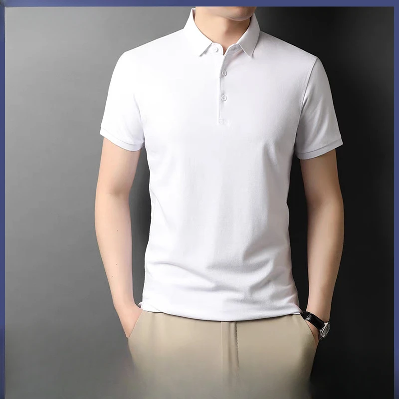 

Short-Sleeved POLO Shirt for Men, Base Shirt, Outdoor Leisure Advertising Shirt, Work Clothes, Solid Color