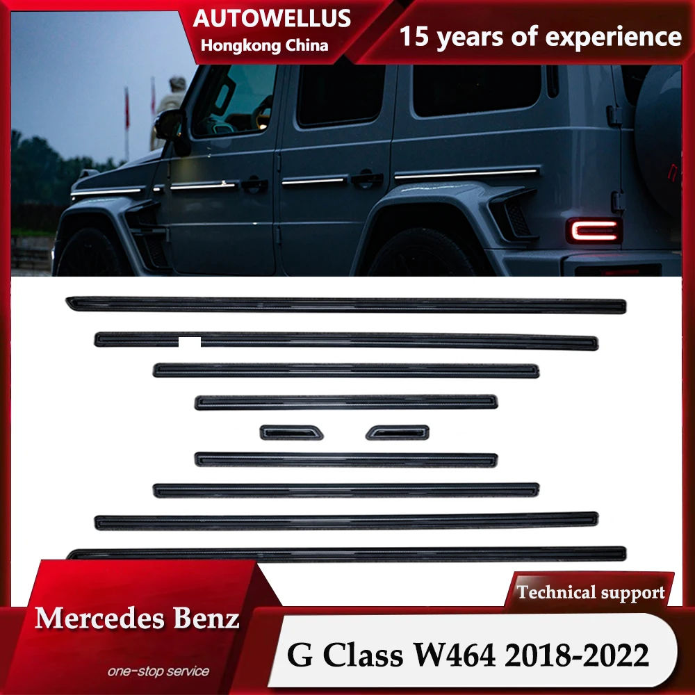 

Replacement Installation Waist Line Carbon Fiber Running Lamp Suitable for Mercedes Benz G Class W464 2018 2019 2020 2021 2022 R
