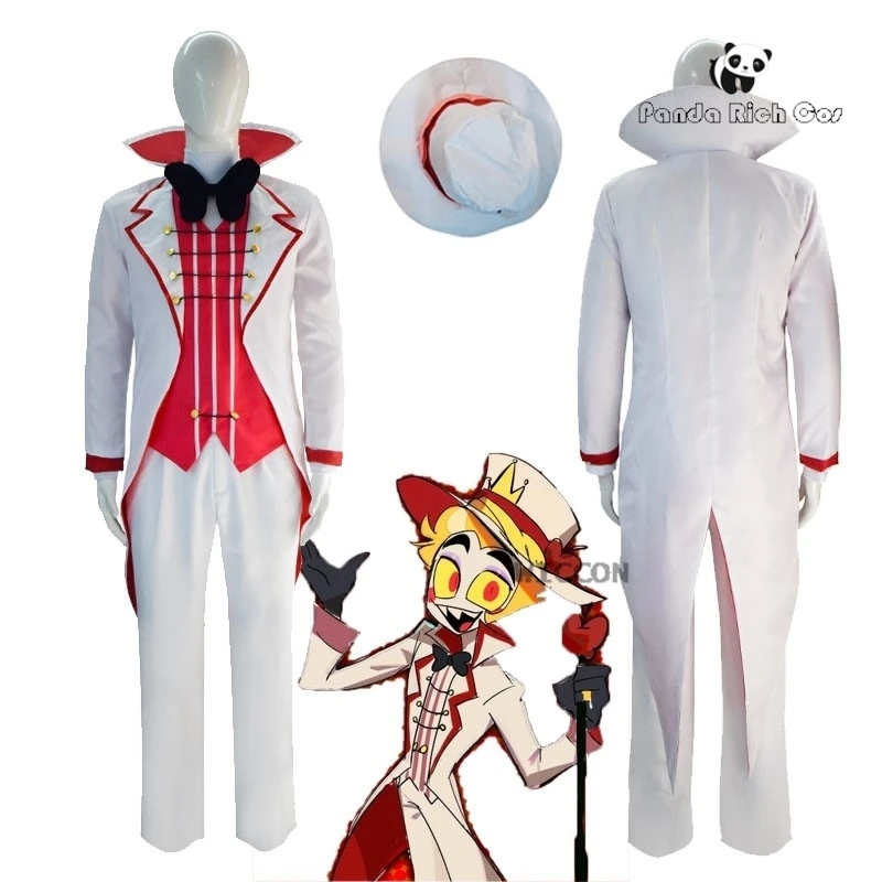 

Anime Hazbin Lucifer Cosplay Hotel Costume With Hat Morningstar Snake King Suit Cosplay Clothes Halloween Party Devil Daddy