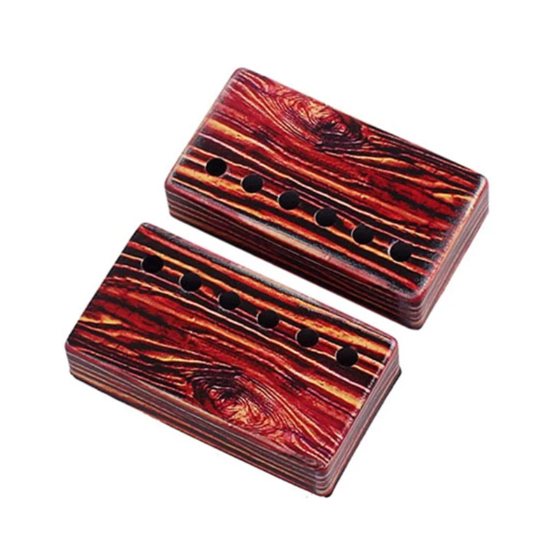 

2Pcs Colorful Red Neck Bridge Humbucker Pickup Cover 50/52m for Electric Guitar X5QF