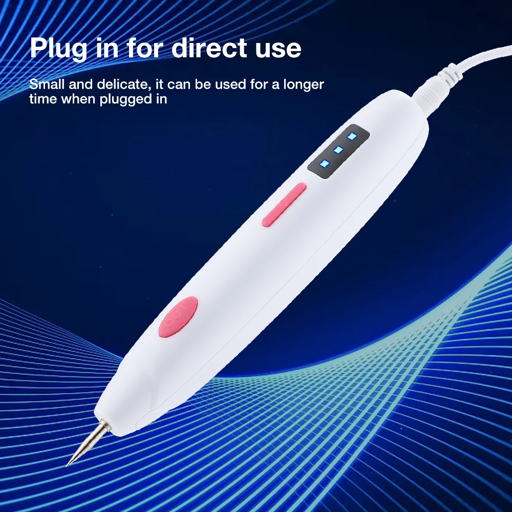 Facial beauty instrument laser plasma pen Electric laser plasma pen mini mole pen freckle black dot spots fat granules pimples tattoos warts skin tag removal beauty tools