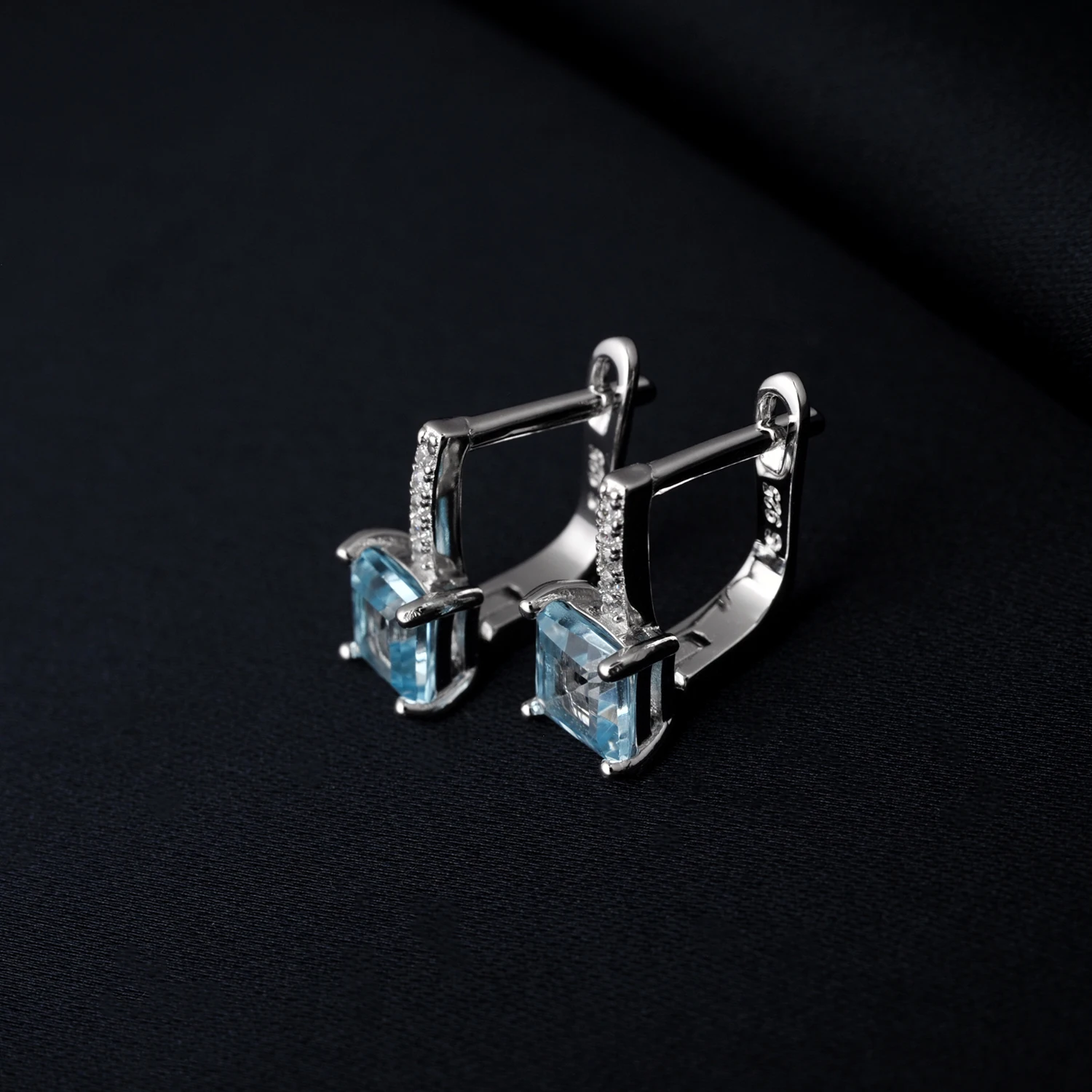 Orecchini A Cerchio In Argento Sterling 925 Con Gemme Naturali Multicolore, Ipoallergenici, Regalo Donna