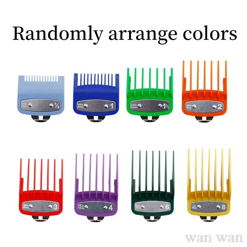 8Pcs/Set Limit Comb For Wahl Electric Clippers Barber Shop Pro Cutting Guide Comb Positioning Calipers Comb Clipper Guard Y1001 5