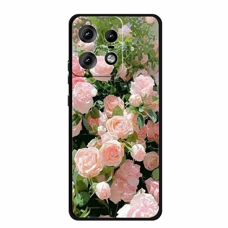 Charming Cat Design Soft TPU Silicone Phone Case - Painted Back Cover for Motorola Moto Edge 50 Pro 5G 2024