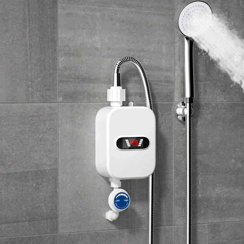 3500W electric mini instant hot water heater bathroom faucet tap heating 3 seconds instant water heater shower head set