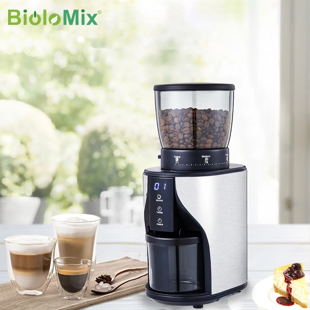 

Коническая Кофемолка BioloMix из нержавеющей стали для эспрессо, 40 мм