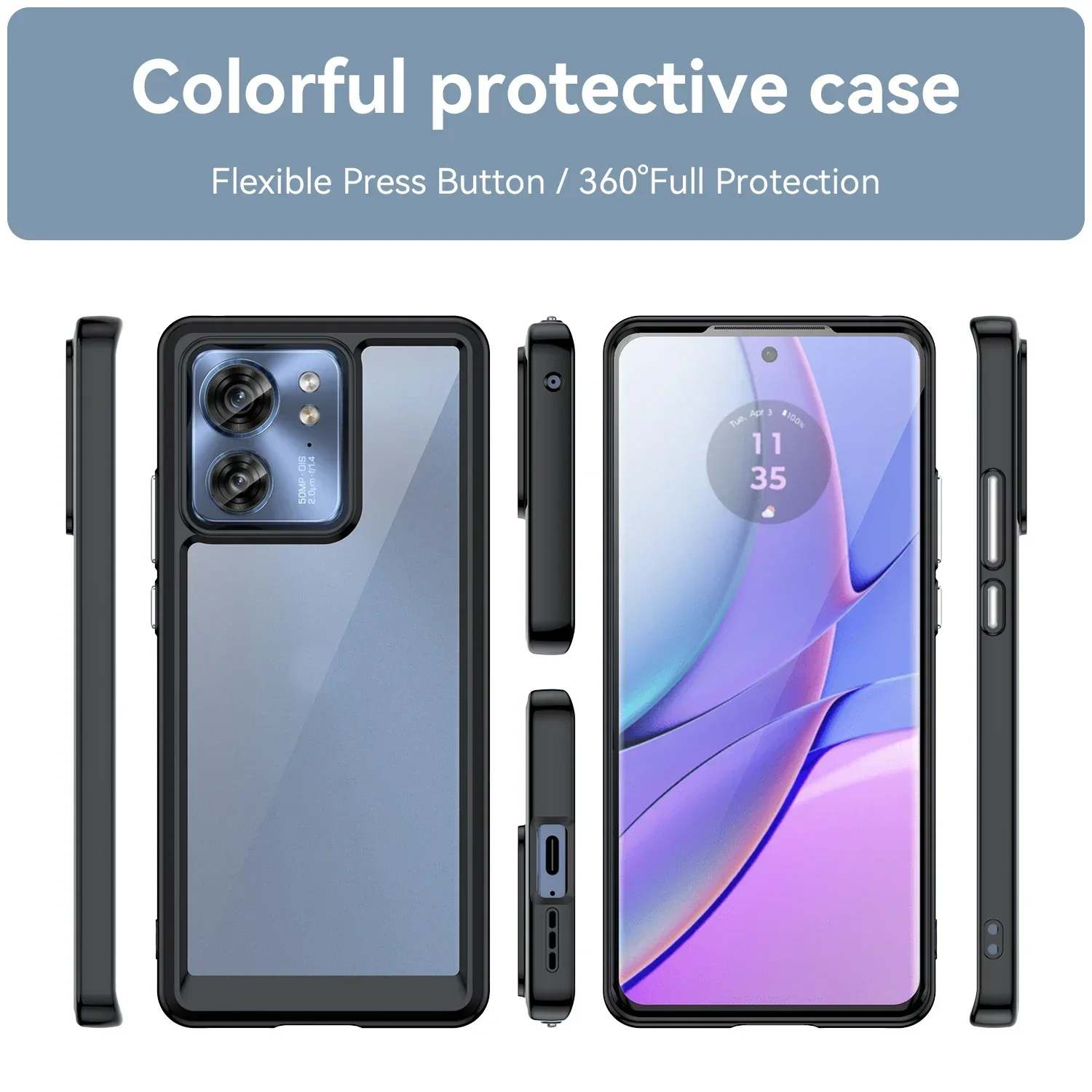 Acrylic TPU Protective Phone Case with Enhanced Durability and Slim Design
