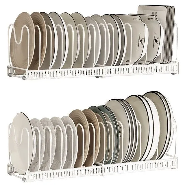 Rack Household Kitchen Countertop Retractable Place Bowl Dish Shelving Household Multifunctional Dishware Drain Storage Artifact 5