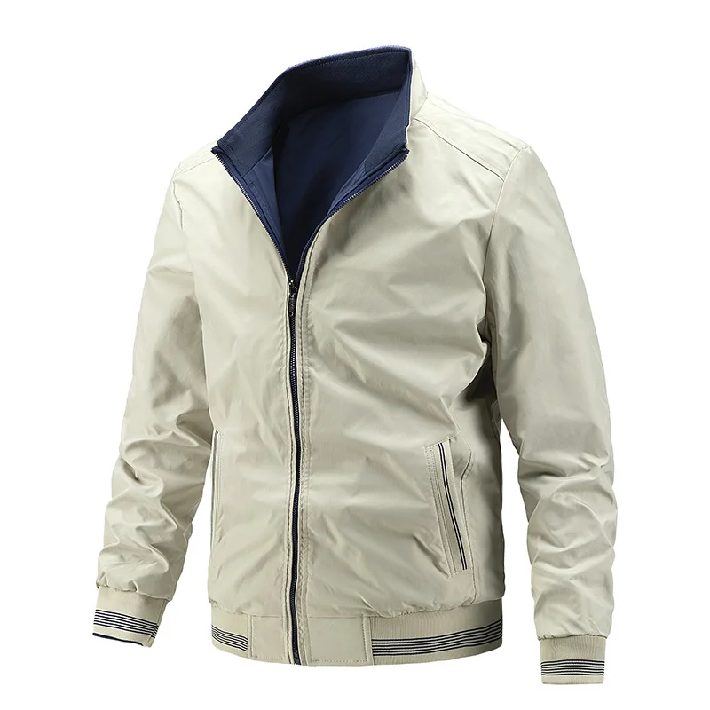 

Autumn Double-sided Military Jacket Men Solid Multi-pocket Waterproof Windbreaker Business Casual Tactical Jackets Chaquetas 5XL